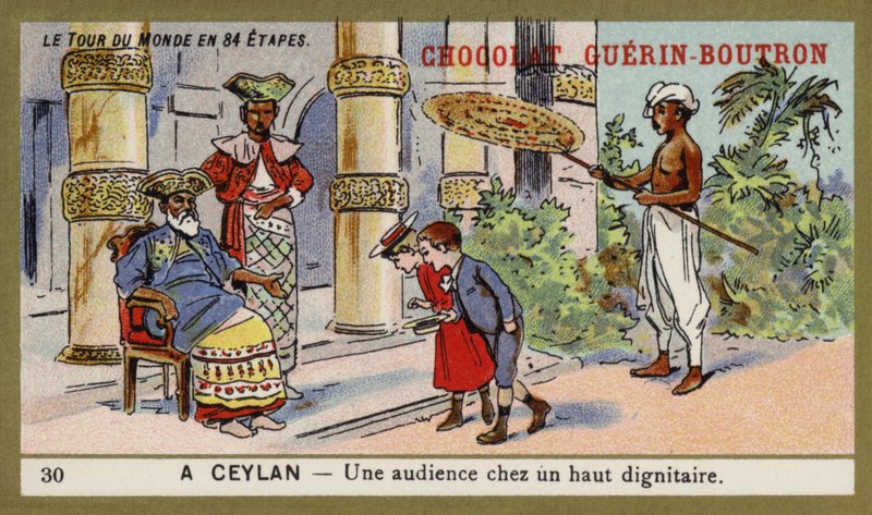 An audience with a high dignitary, Ceylon by French School