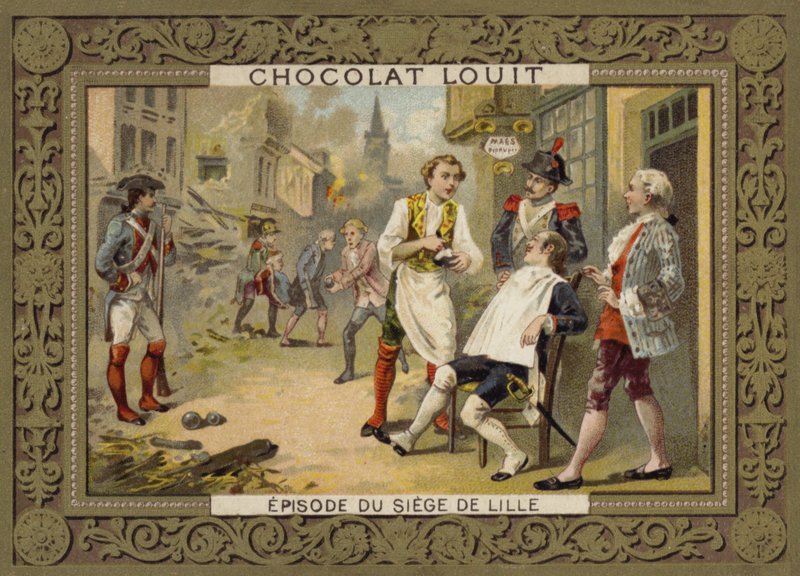 An episode during the Siege of Lille, France, 1792 by French School
