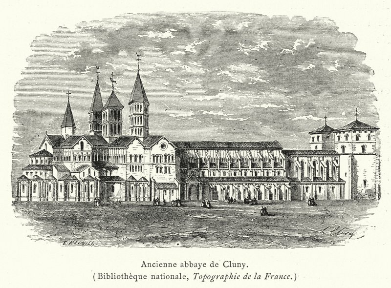 Ancient Abbey of Cluny by French School