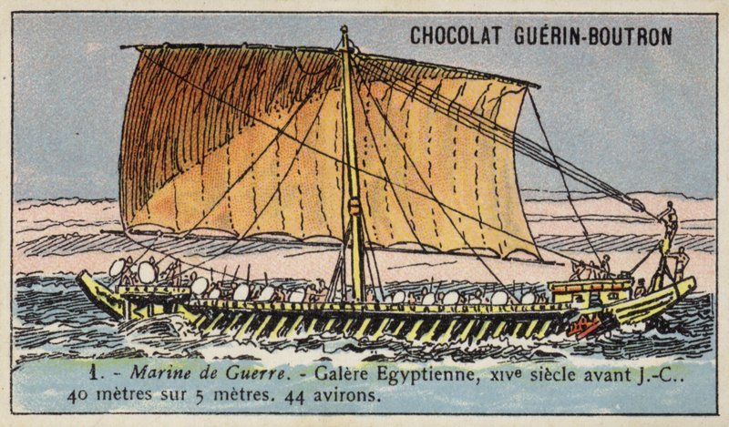 Ancient Egyptian galley by French School