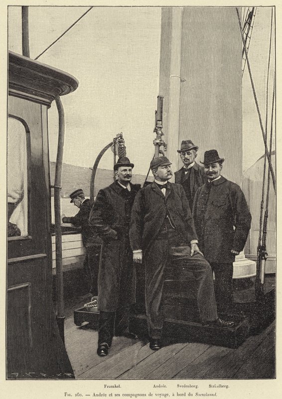 Andree and His Traveling Companions aboard the Svensksund by French School