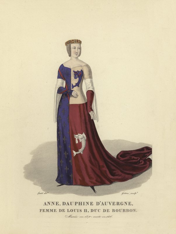 Anne of Auvergne, wife of Louis II, Duke of Bourbon by French School