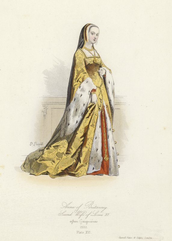 Anne of Brittany, second wife of Louis XII of France by French School