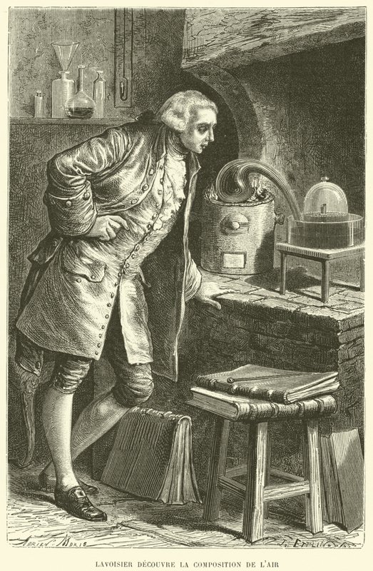 Antoine Lavoisier discovers the composition of Air by French School