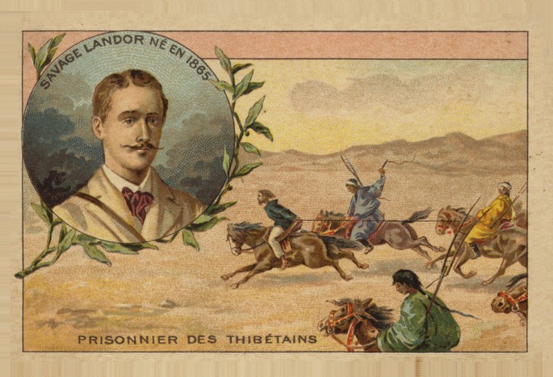 Arnold Henry Savage Landor taken prisoner in Tibet by French School