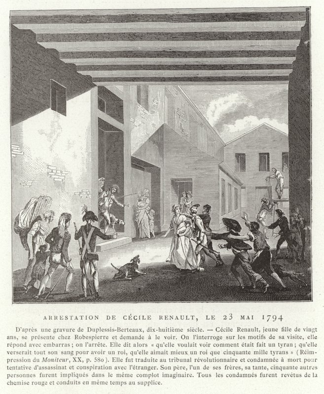 Arrest of Cecile Renault, Paris, 23 May 1794 by French School