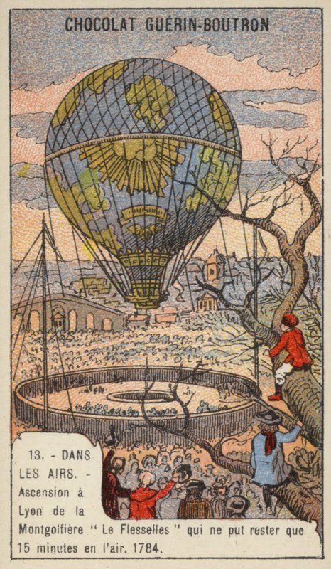 Ascent of the Balloon Le Flesselles, Lyon, France by French School