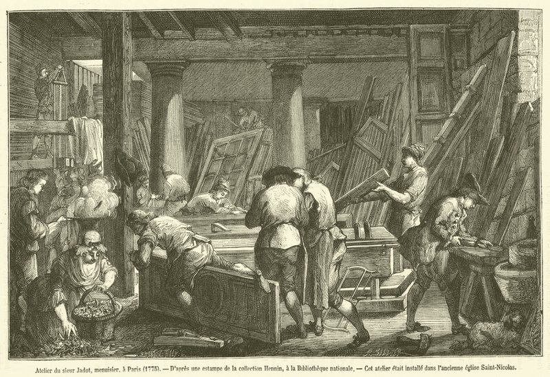 Workshop of Mr. Jadot, Carpenter, in Paris by French School