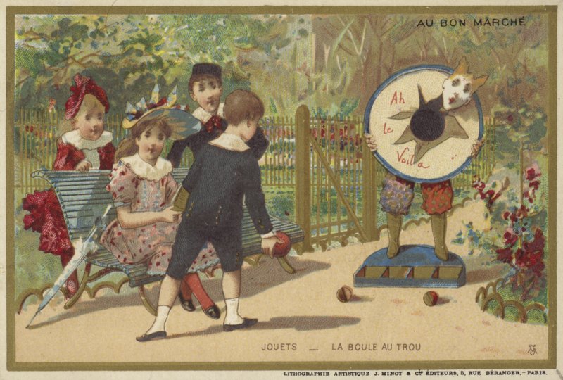 Au Bon Marche cards featuring children