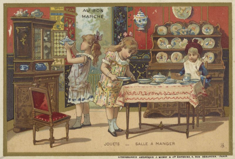 Au Bon Marche cards featuring children