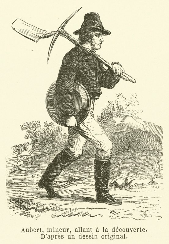 Aubert, miner, going on a discovery by French School