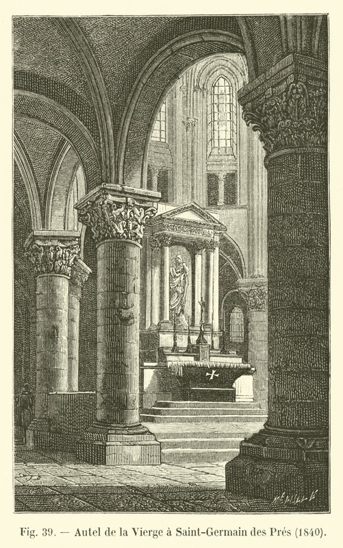 Altar of the Virgin at Saint-Germain des Pres, 1840 by French School
