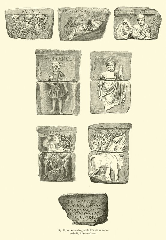 Other Fragments Found in the Same Place, at Notre-Dame by French School