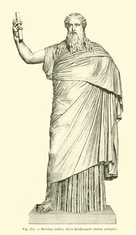 Indian Bacchus, called Sardanapalus (engraving) by French School