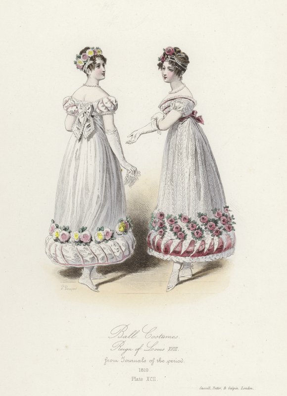 Ball Costumes, Reign of Louis XVIII by French School