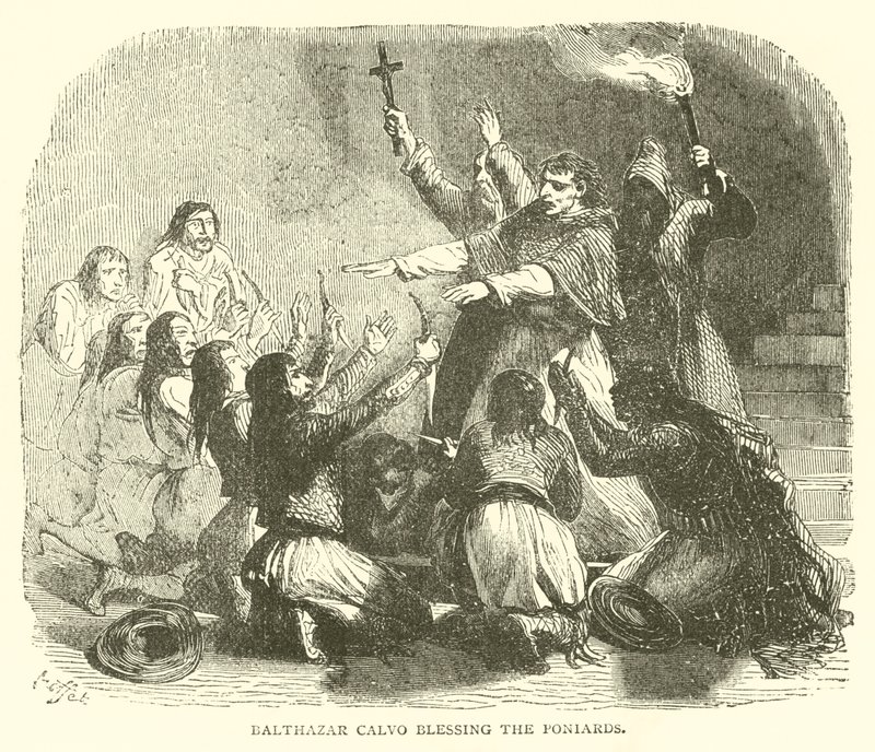 Balthazar Calvo blessing the poniards by French School