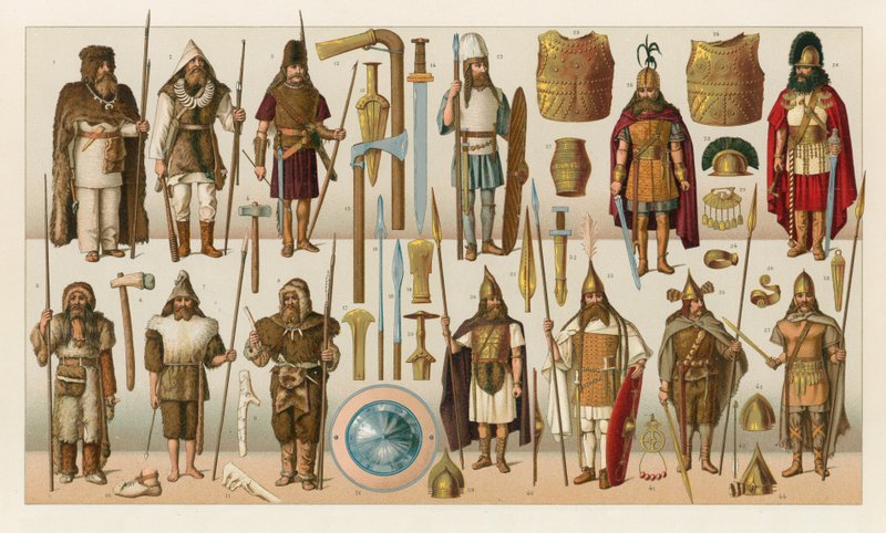 Barbarian Europe Costume by French School