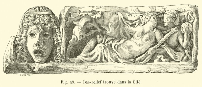 Bas-relief found in the City by French School