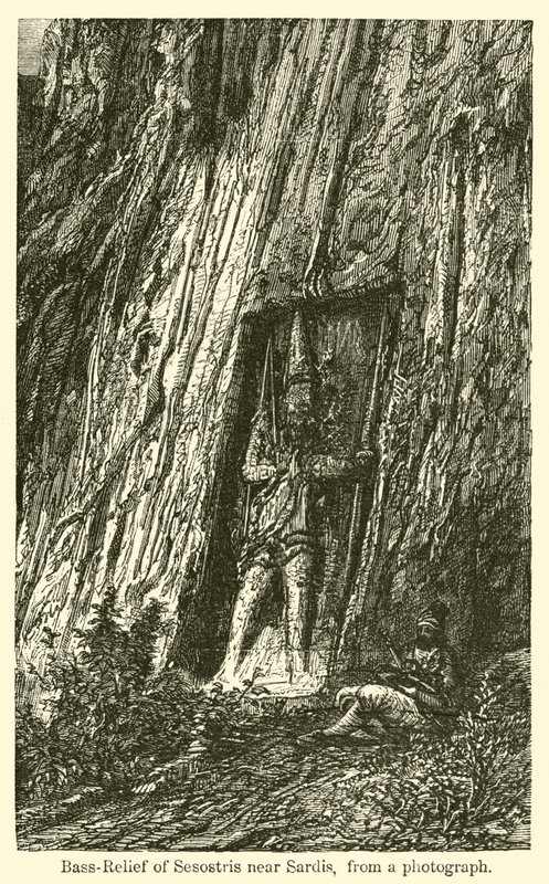 Bass-Relief of Sesostris near Sardis by French School