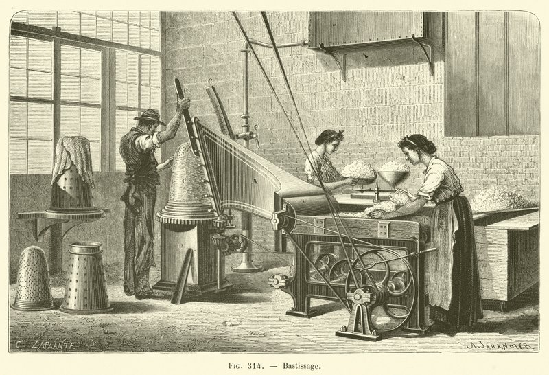 Bastissage (engraving) by French School