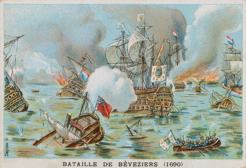 Battle of Beachy Head, 1690 by French School