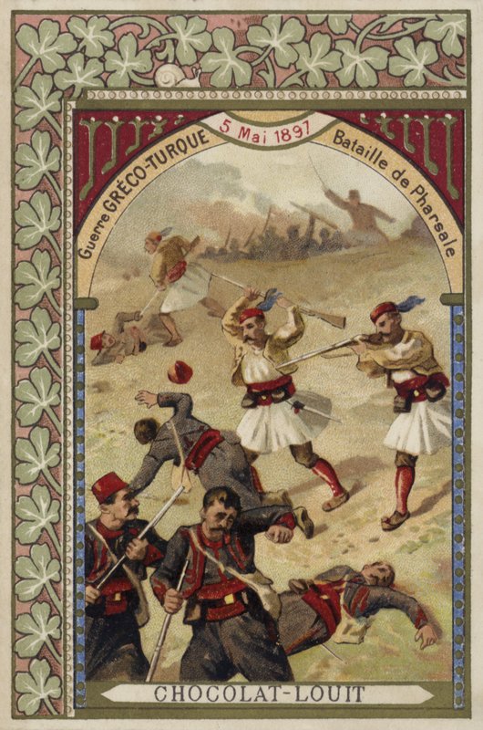 Battle of Farsala, Greco-Turkish War, 5 May 1897 by French School
