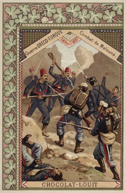 Battle of Melouna, Greco-Turkish War, 18 April 1897 by French School