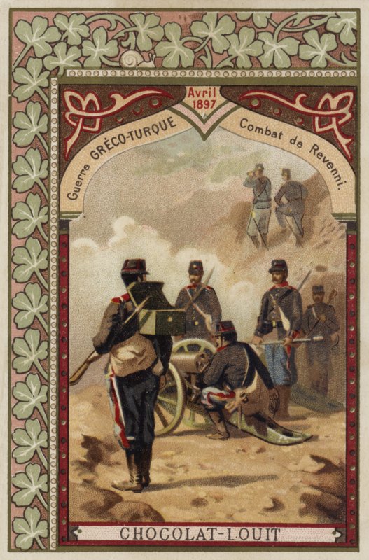 Battle of Revenni, Greco-Turkish War, April 1897 by French School