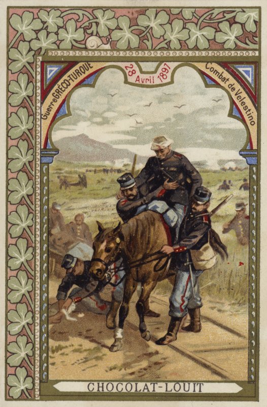 Battle of Velestino, Greco-Turkish War, 28 April 1897 by French School