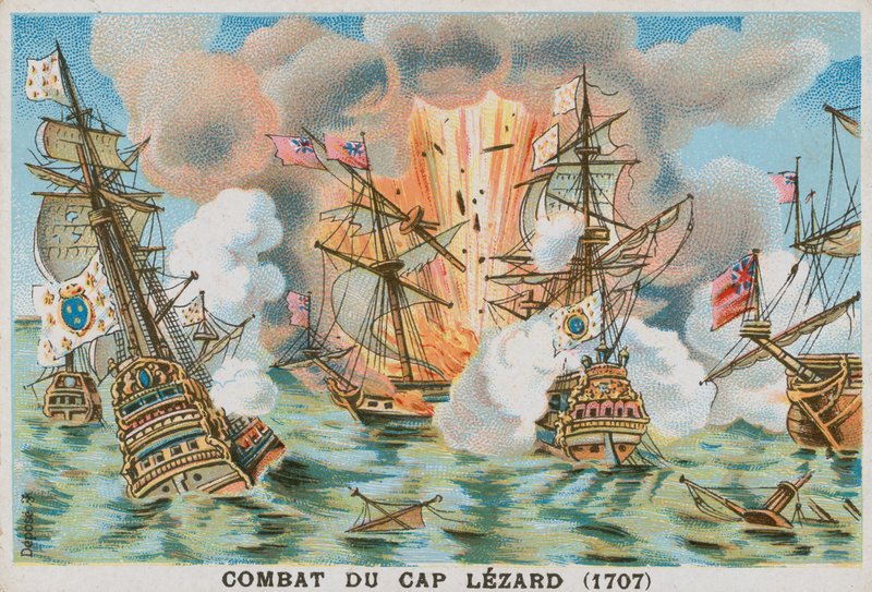 Battle of the Lizard, 1707 by French School