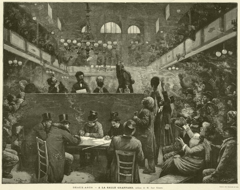 Fine Arts, At the Graffard Hall, Painting by M Jean Beraud by French School