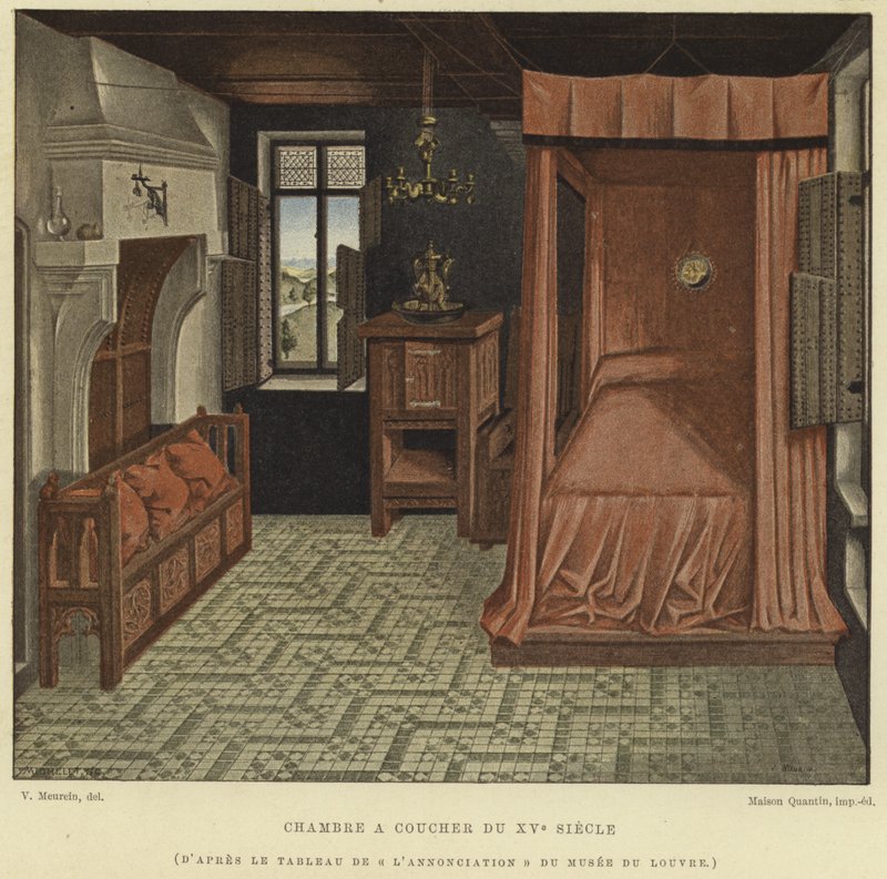 Bedchamber, 15th Century by French School