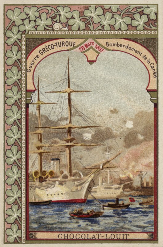 Bombardment of Chania, Crete, Greco-Turkish War, 28 March 1897 by French School