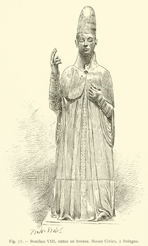 Boniface VIII, Bronze Statue, Civic Museum, Bologna by French School