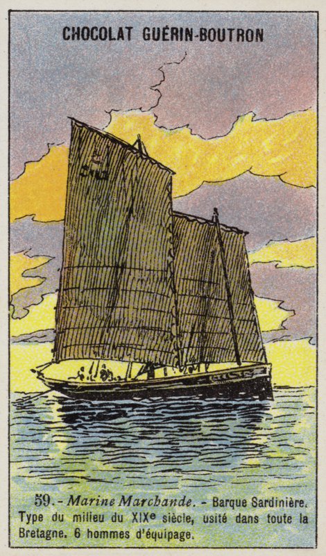 Breton sardine fishing boat, mid 19th Century by French School
