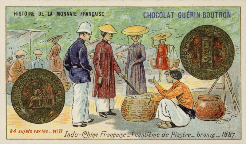Bronze 1 centime of a piastre, French Indochina by French School