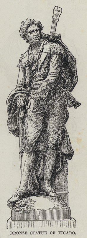 Bronze Statue of Figaro by French School