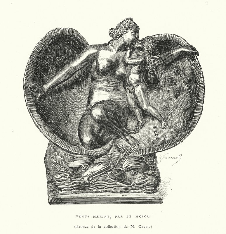 Bronze depicting the Birth of Venus, by Le Mosca by French School