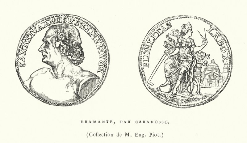 Bronze portrait medal of Donato Bramante by Caradosso, c1506 by French School