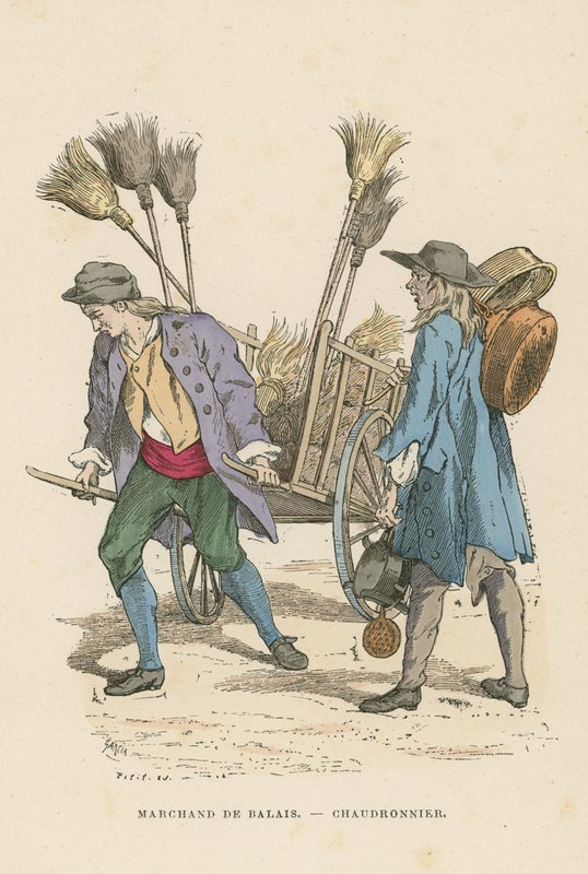 Brush seller and coppersmith by French School