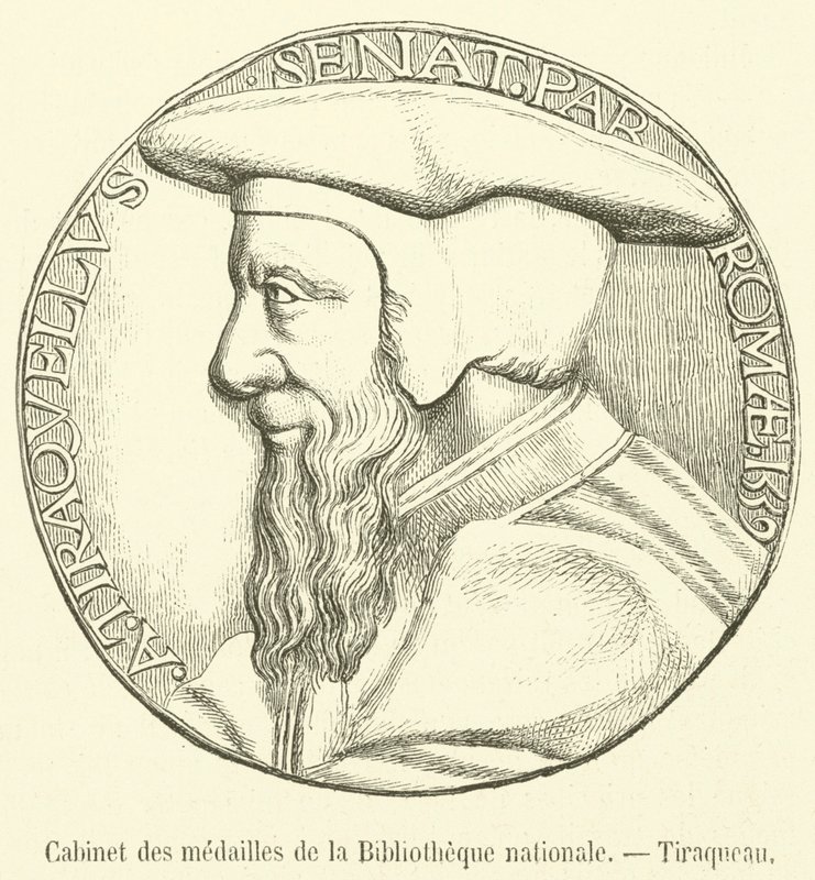 Medal Cabinet of the National Library, Tiraqueau (engraving) by French School