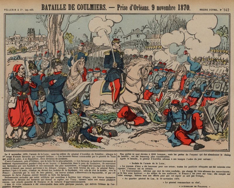 Capture of Orleans by the French after the Battle of Coulmiers, Franco-Prussian War, 9 November 1870 by French School