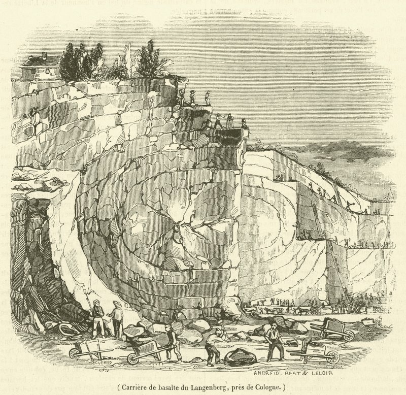 Basalt quarry of Langenberg, near Cologne by French School