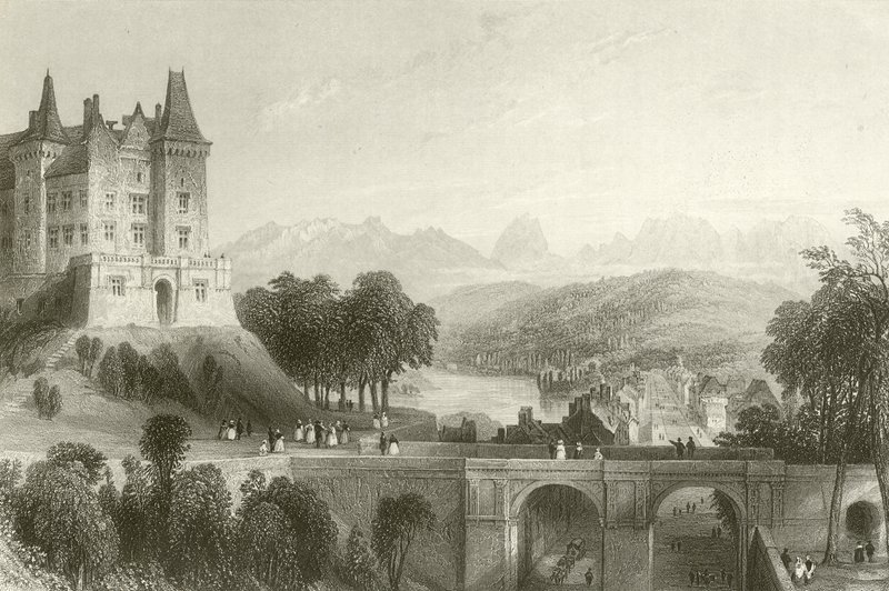 Castle of Pau, birthplace of King Henry IV by French School