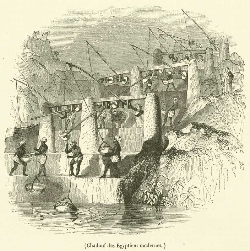 Shaduf of modern Egyptians by French School