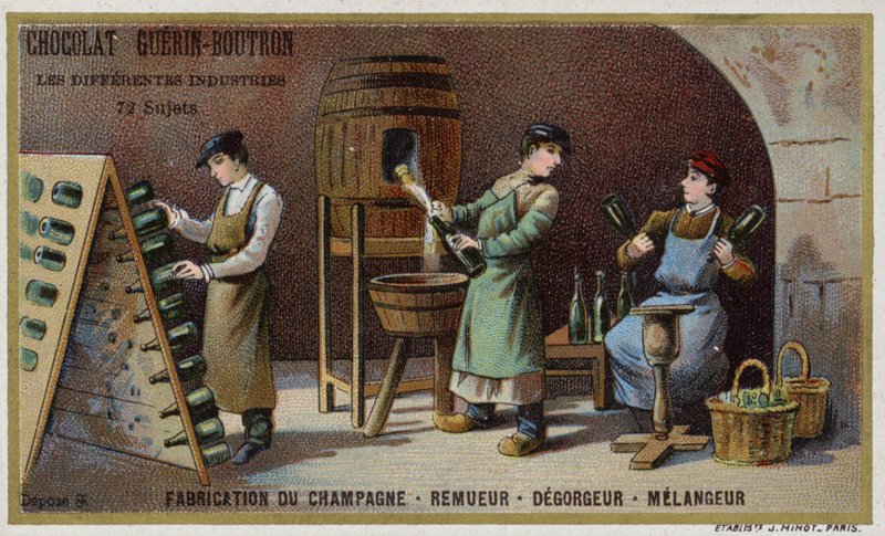 Champagne manufacturing by French School