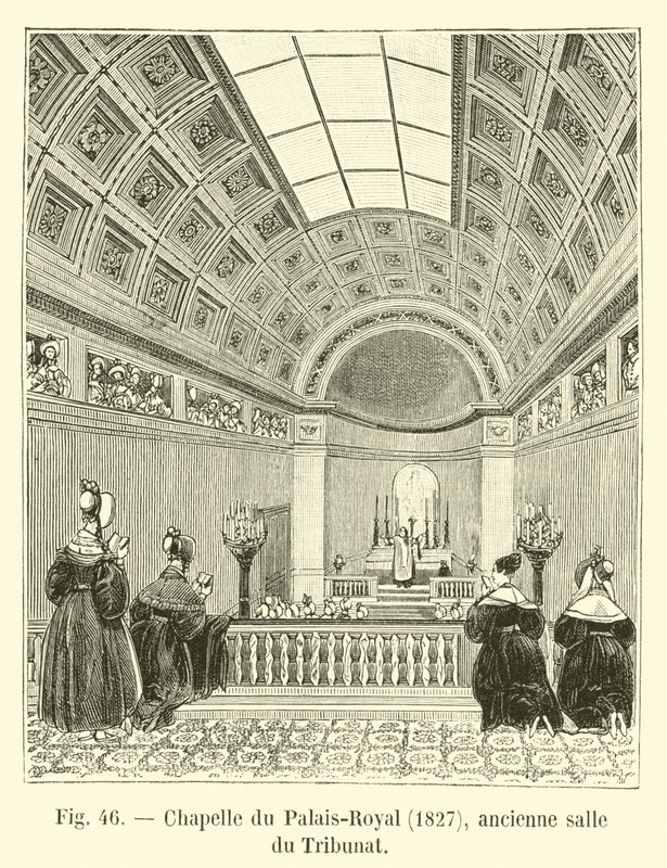 Chapel of the Palais-Royal, 1827, former hall of the Tribunate by French School
