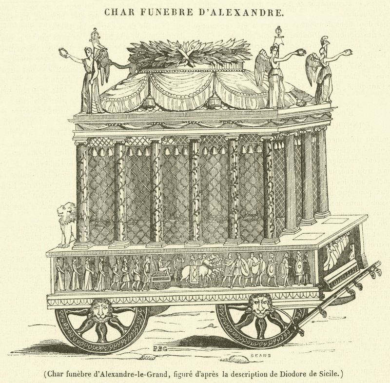 Funeral Chariot of Alexander the Great by French School