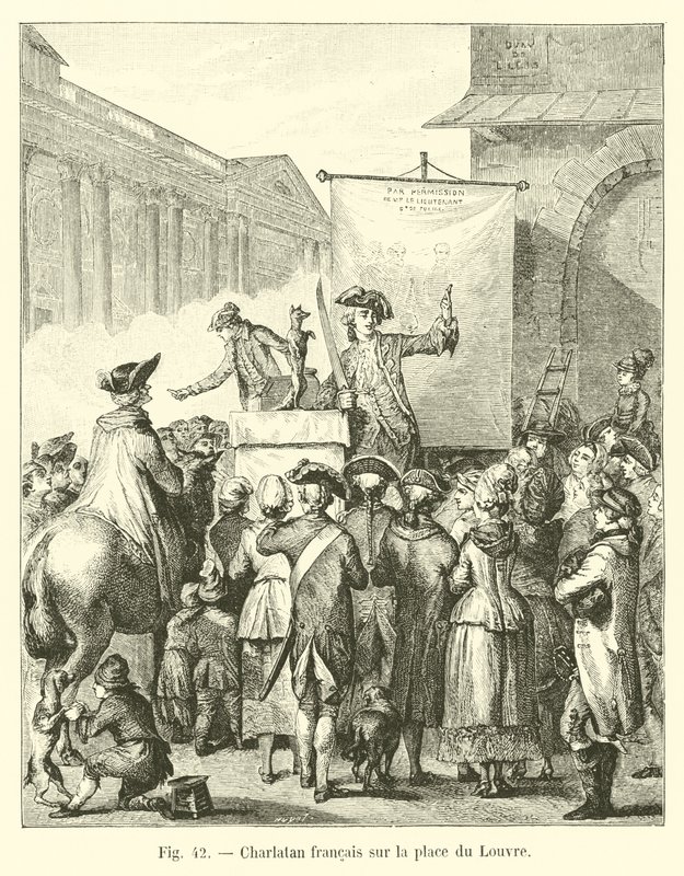 French charlatan on the place du Louvre by French School