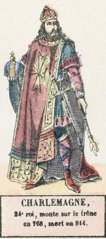 Charlemagne, 24th King, ascended the throne in 768, died in 814 by French School
